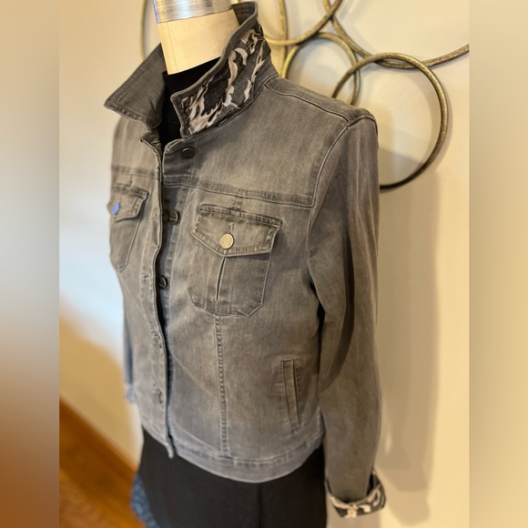 XL Upcycled Dear John Embellished Denim Jacket - Picture 2 of 2